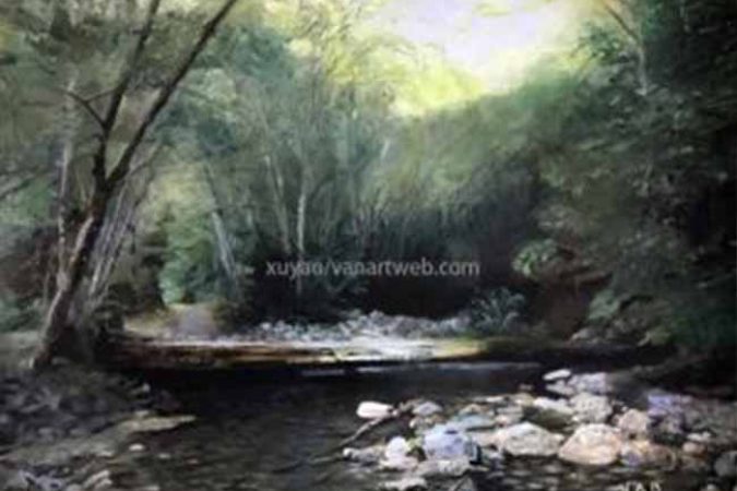 11-2-Clear River Xu Yao oil painting-001